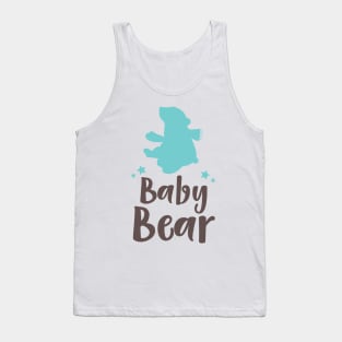 Baby Bear, Bear Cub, Cute Bear, Little Bear - Blue Tank Top